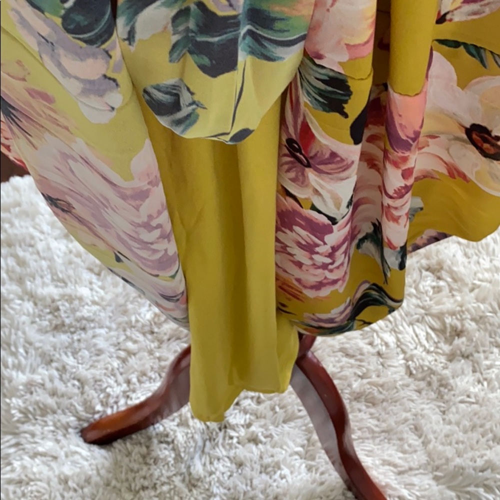 EXQUISITE pleated floral maxi dress lined XL NWT - Picture 8 of 8